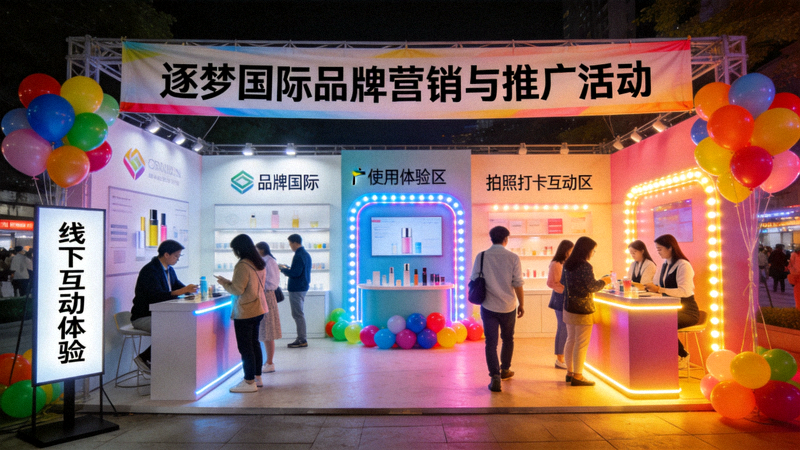 逐梦国际品牌营销与推广活动线下互动体验展台照片