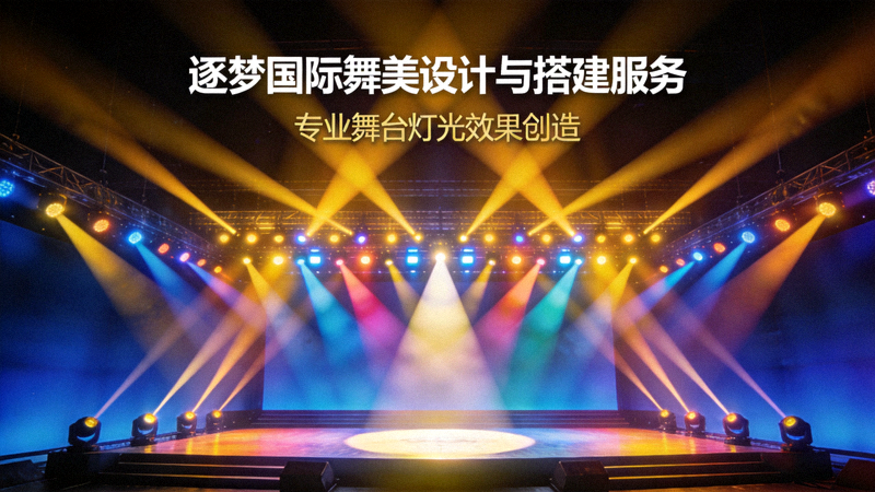 逐梦国际舞美设计与搭建服务创造的绚丽舞台灯光效果
